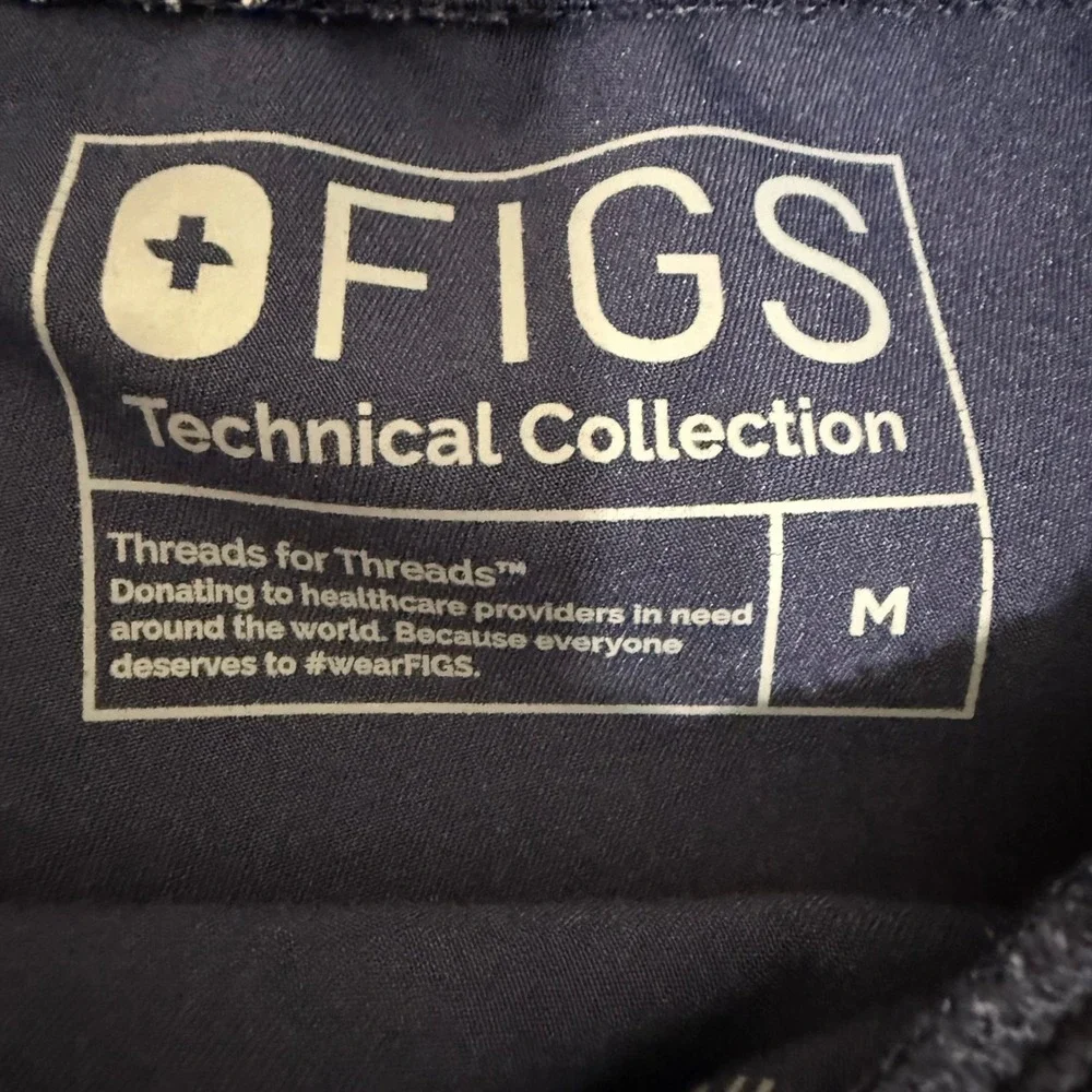 FIGS Zamora Mens Jogger Scrub Pants Medium Navy‎ Blue Medical Nurse Healthcare